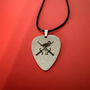 Flamingo sword pick necklace