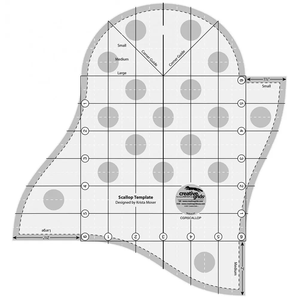 Creative Grids Scallop Template Ruler
