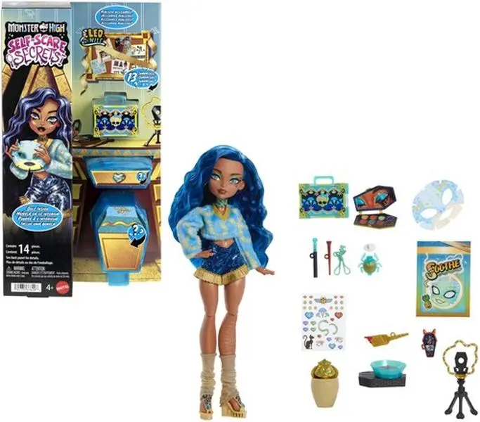 Monster High Self-Scare Secrets Cleo De Nile Fashion Doll & Accessories  [COLLECTIBLES] Paper Doll, Collectible