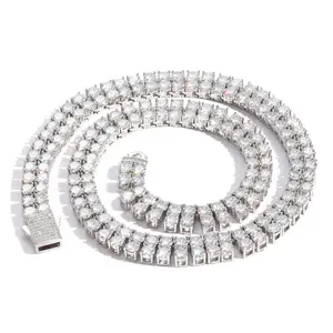 M3-9204 Sparkling Double Row Diamond Tennis Necklace and Bracelet Set, Fashion Costume Jewelry Accessories