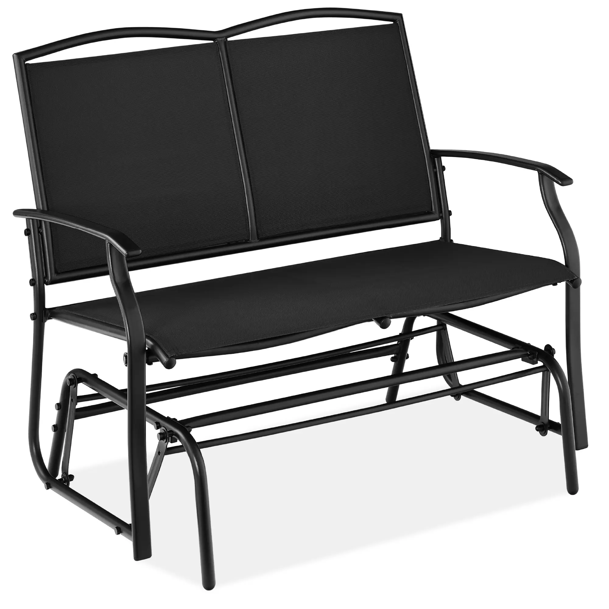 Best Choice Products 2-Person Outdoor Swing Glider, Steel Patio Loveseat, Bench Rocker w/ Armrests Best Choice Products 2-Person Outdoor Swing Glider, Steel Patio Loveseat, Bench Rocker w/ Armrests
