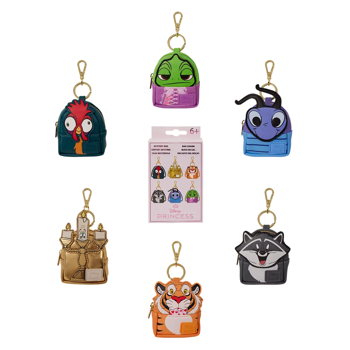 Disney Princess Sidekicks Blind Box Mini Backpack Keychain Charm