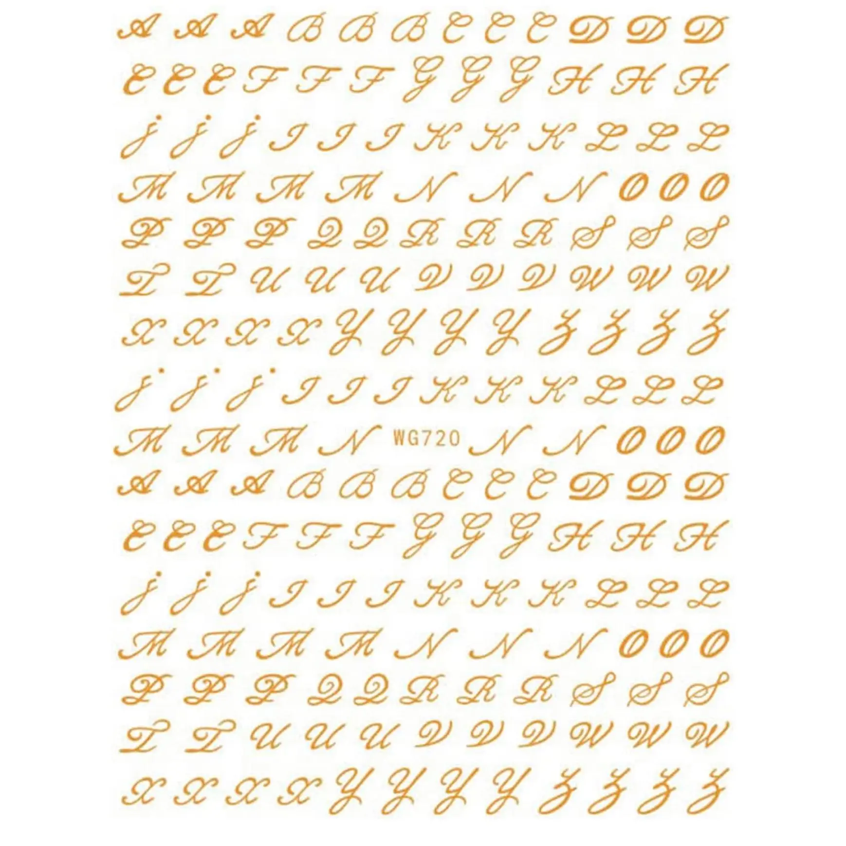 Cursive letters