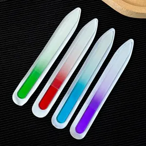 Glass Nail Files Set, 3/5 Pieces, Ideal for Natural & Acrylic Nails, Includes Crystal Nail Care Tools, Double-Sided Files for Manicures, Manicure Kit