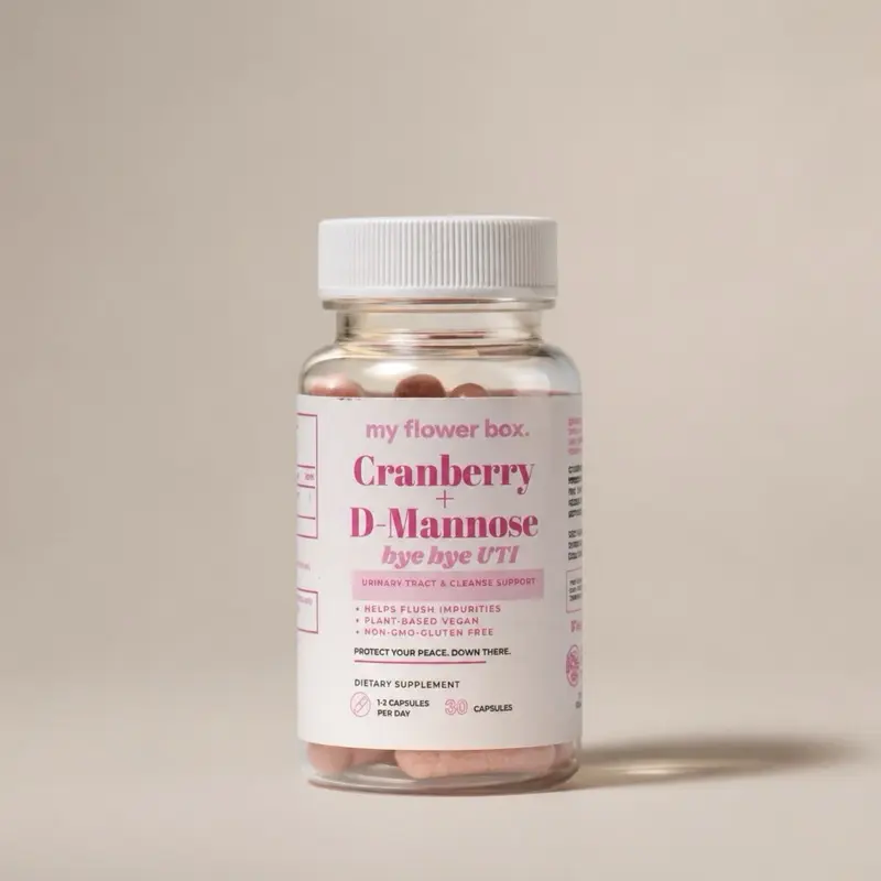 CRANBERRY + D MANNOSE SUPPLEMENT - All in 1 Overall Women's Health Support - UTI Prevention, Odor Support, Prebiotics & Probiotics, & Detoxification - Natural Ingredients & Gentle on the Stomach