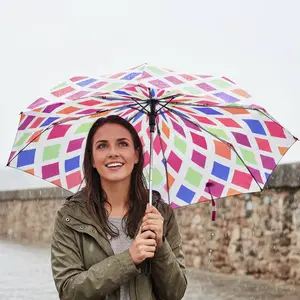 Kaleidoscope Mosaic Umbrella - Colorful Windproof | Art