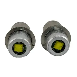 Rebaydo 2pcs LED Flashlight Bulb Pr2 P13.5S 3W 3-6V