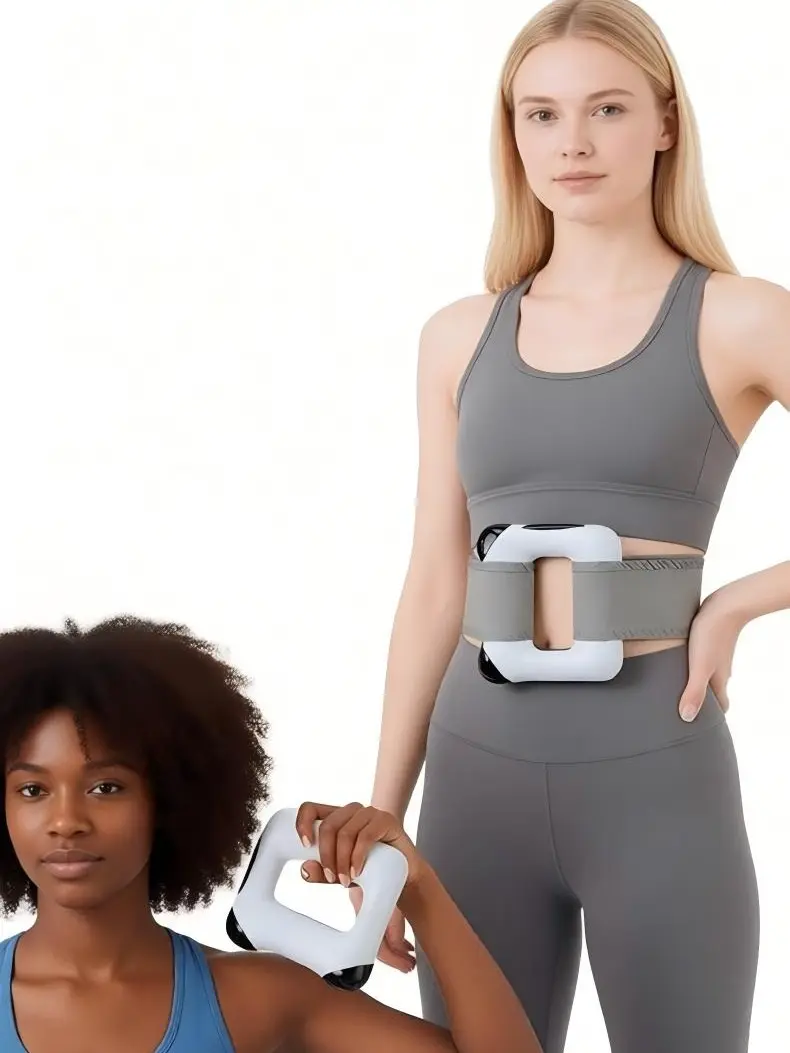 Portable Full-Body Muscle Massager Rechargeable Wellness Belt - Adjustable Intensity, Speed, 15-min Max Auto Shut-Off, Stim Machine for Muscle Recovery, Waist/Back Fit, Unisex Deep Relaxation Tool