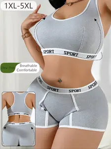 Translation: Europe & US Cross-Border High-Waist Print Yoga Shorts & Sports Bra Set - Squat-Proof Gym Leggings, High Elastic Pilates Running Fitness Peach Booty Yoga Clothes Set
