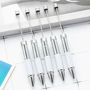 Creative new roll paper bead pen with inner rod inserted, roll paper plastic ballpoint pen wholesale, DIY spinning bead pen