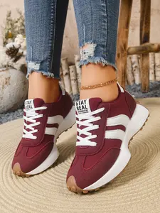 New Thick Sole Casual Shoes, Sneaker, Women, Height Increasing Breathable Textile Upper, Comfortable Rubber Sole, All Season Fashion Footwear