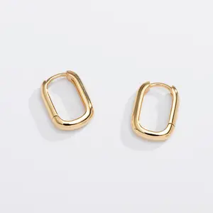 U-Shaped Huggie Hoops