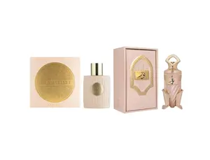 Khadlaj Perfumes | Cream Velvet + Riffs Noor | Unisex Fragrance | 100 ML - 3.4 Oz | Caramel - Jasmine & Vanilla Fragrance Notes