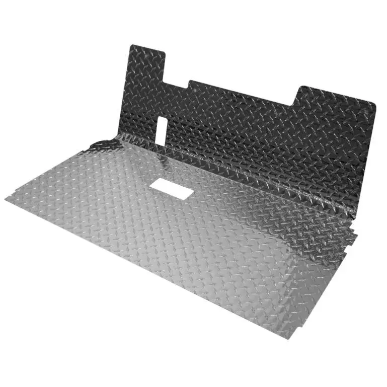 SGC Polished Aluminum Diamond Plate Floor Mat for 1996-2013 EZGO TXT Golf Cart