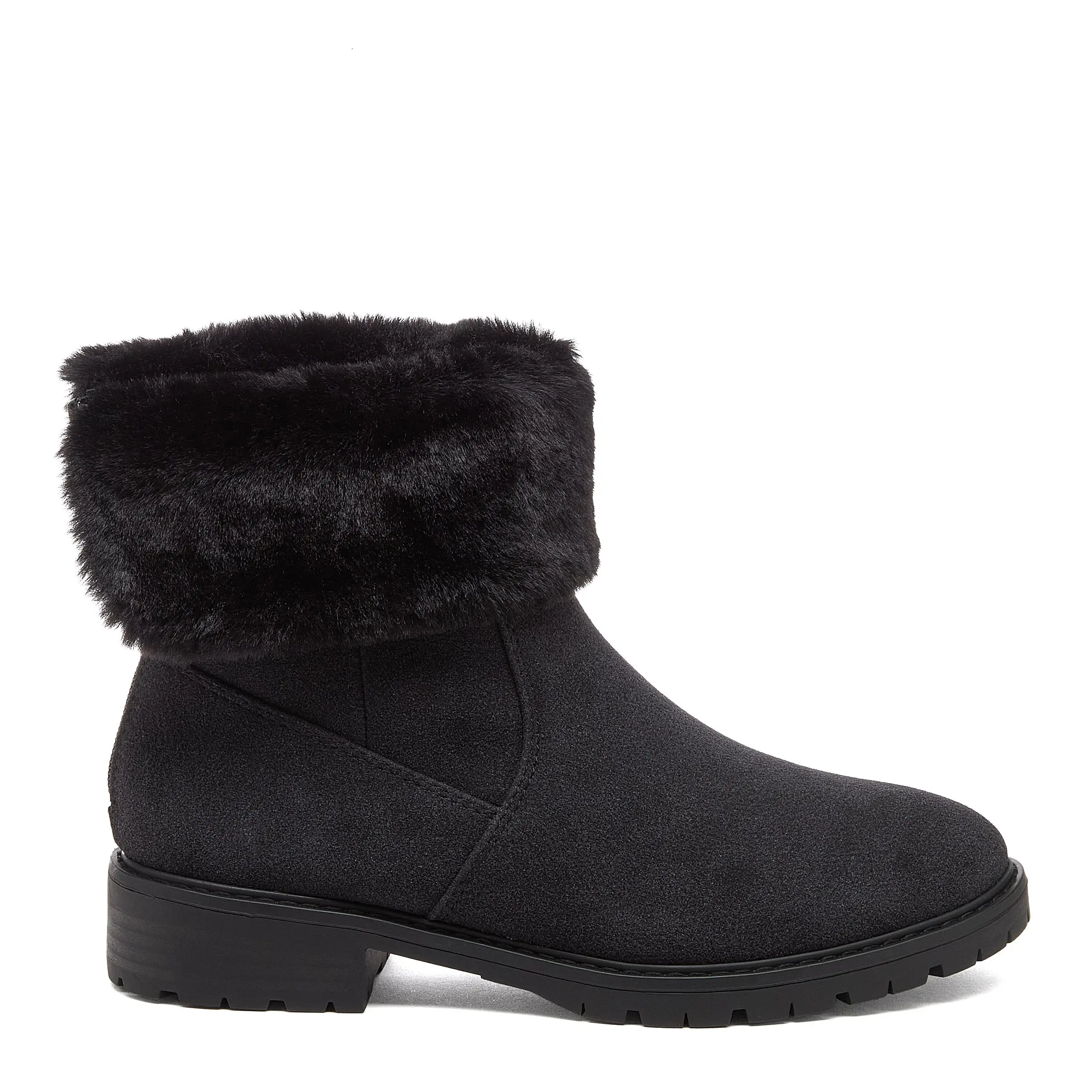 Niche Black Cuffed Ankle Boots