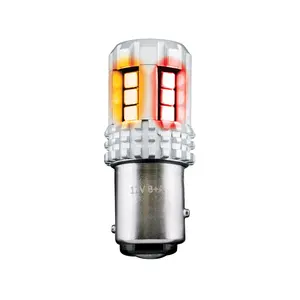 360-Degree Double Fury High Power 18 LED 1157 Bulb Amber & Red LED 200 Lumens Primary 600 Lumens Secondary 12V DC System Compatible