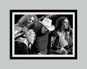 Lynyrd Skynyrd Concert Poster No Frame, Black and White Print, Print Retro Wall Art, Music Decor