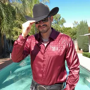 Flor Rhinestone Long Sleeve Shirt