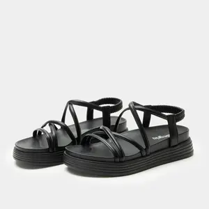 Alegria Audie Caviar Black Leather Strappy Sandal Women sizes EU 36-41 NEW