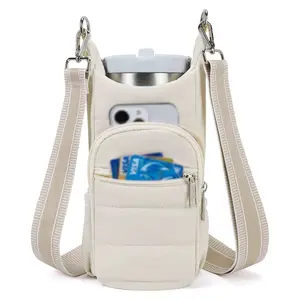 Outdoor Travel Essential Crossbody Bag for Men & Women, Portable Water Bottle Phone Wallet Bag with Adjustable Strap, Ideal for Walking Hiking Cycling Running, Perfect Mother's Day Gift & Travel Present
