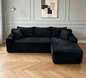 106.3" Cloud Modular Sectional Sofa Couch with L-Shape Chaise Modern Minimalist Upholstered Couches for Living Room Bedroom Deep Seat Corner Couch No Assembly Required