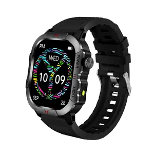 X31 Ultra Rugged Wearable Smart Watch, 2.01" HD AMOLED Tactical Military Watch with LED Flashlight, Bluetooth Call, IP68 Waterproof Sports Tracker