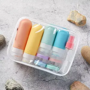 14-Piece Travel Bottle Set, Leak-Proof Silicone Squeeze Containers, Ideal for Shampoo, Conditioner, Lotion, Shower Gel