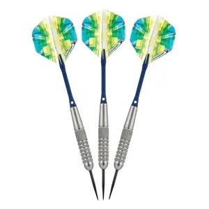 Elkadart  Prism Ringed Silver Steel Tip Darts, 22 g