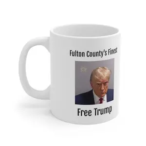 Trump Mugshot Ceramic Mug, 11oz & 15oz white-black ceramic coffee mug, gifts for women, funny coffee mug, large coffee mug Classic Drink Drinkware Printed Tea Cup Tumbler Washable