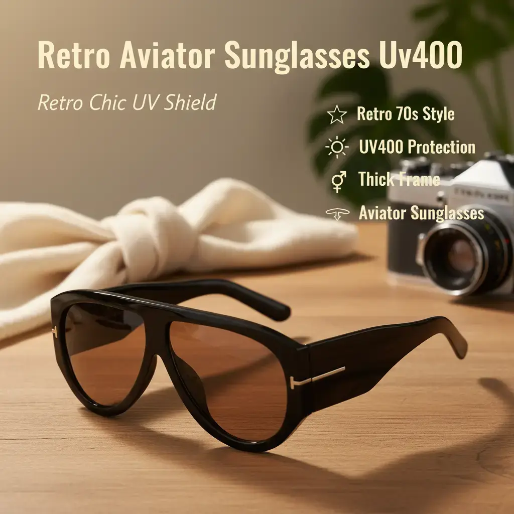 Oversized Retro Aviator Sunglasses Shield Shades UV400 Protection VANLINKER Oversized Polarized Aviator Sunglasses for Women  main image 3