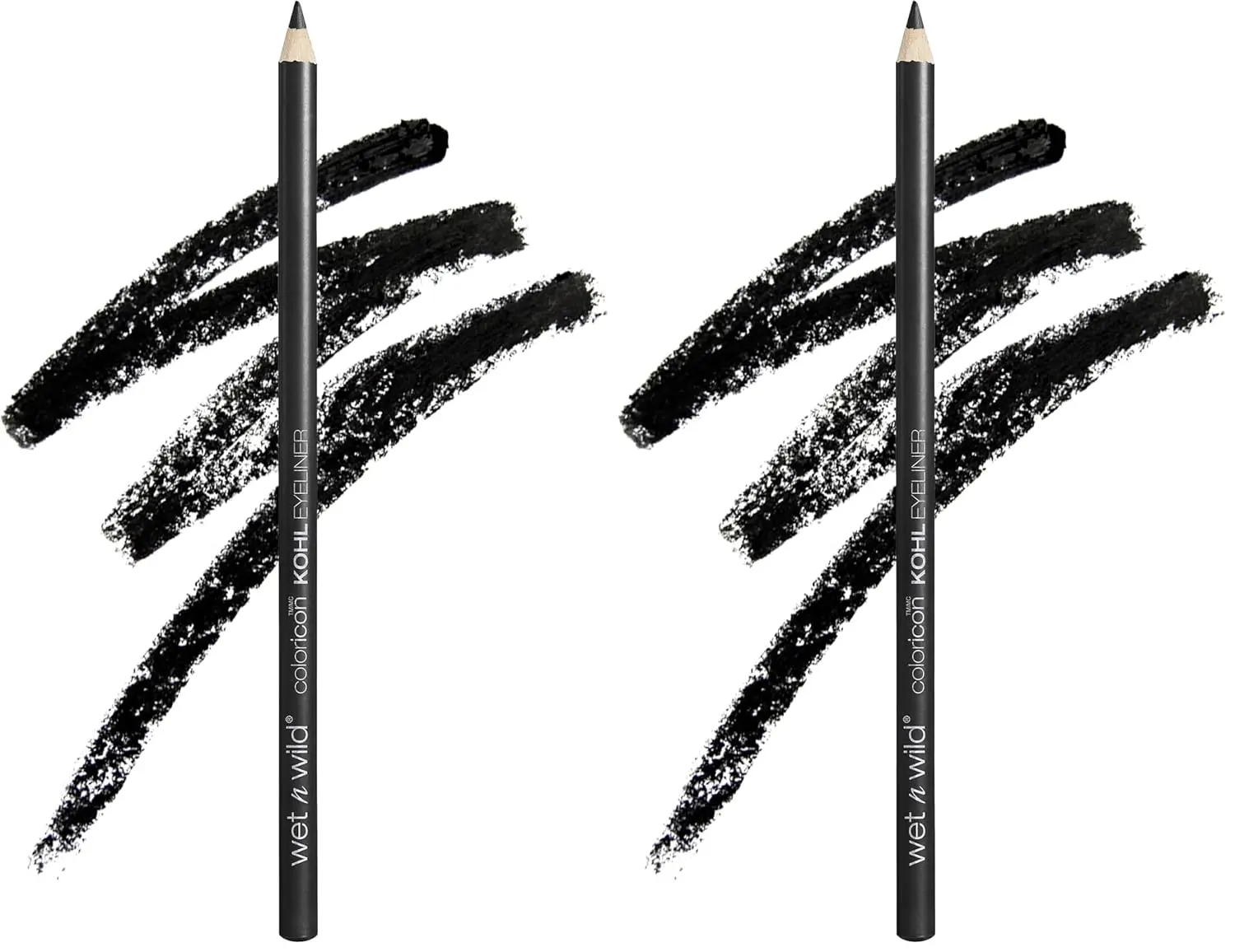 Color Icon Kohl Eyeliner Pencil - Rich Hyper-Pigmented Color, Smooth Creamy Application, Long-Wearing Matte Finish Versatility, Cruelty-Free - Baby's Got Black (Pack of 2)