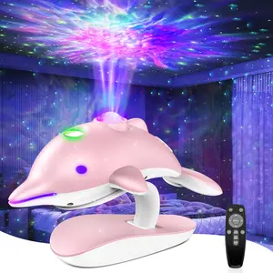 Dolphin Galaxy Projector Light, Night Light, Nebula Ceiling LED Light Strip with Timer and Remote Control, a perfect gift for birthday, Halloween, Christmas