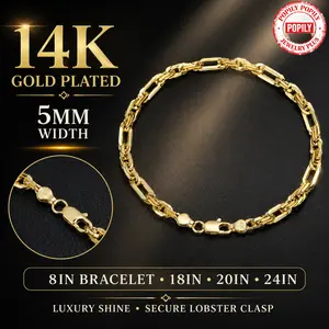 14K Gold Plated Milano Rope Chain Necklace for Men & Women - Shiny Multi-Angle Reflective Gold Chain, Waterproof Stainless Steel Hip Hop Choker, Perfect Gift for Mother's Day, Valentine's Day & Daily Wear