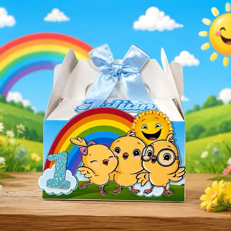 Set of 6 Personalized Party Favor Boxes