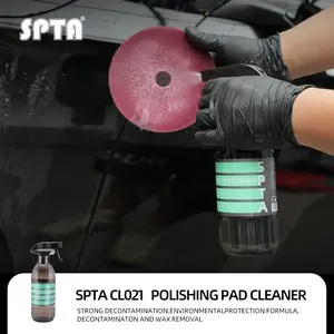 SPTA CL021 Polishing Pad Cleaner - Strong Decontamination & Wax Removal for Optimal Performance - Natural Mint Scent - Safe on All Buffing Pads