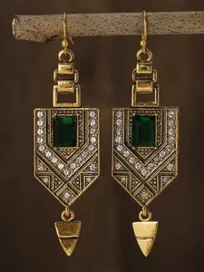 Vintage Court Pattern Pendant Earrings, Shining Earrings, Synthetic Zircon, Elegant Wedding Party Anniversary Jewelry Gift for Women