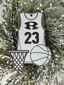 Personalized Basketball Jersey Ornament, Festive Home Decor
