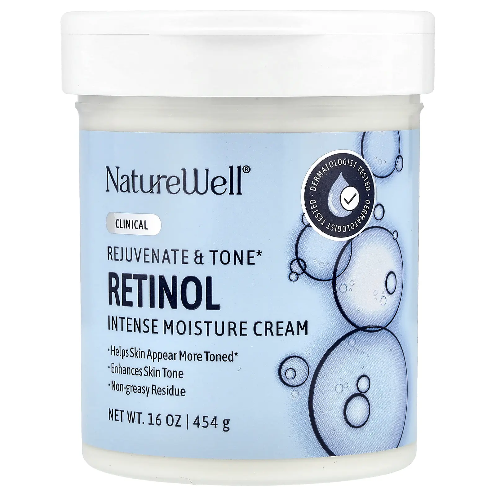 Naturewell Retinol, Intense Moisture Cream, 16 oz (454 g)