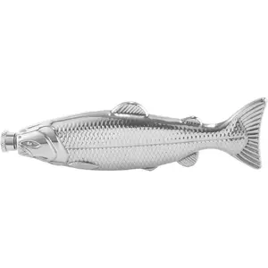 1Pc 5Oz Fish-Shape Stainless Steel Pocket Hip Flask Portable Drink Bottle Drinkware for Outdoor Party Silver