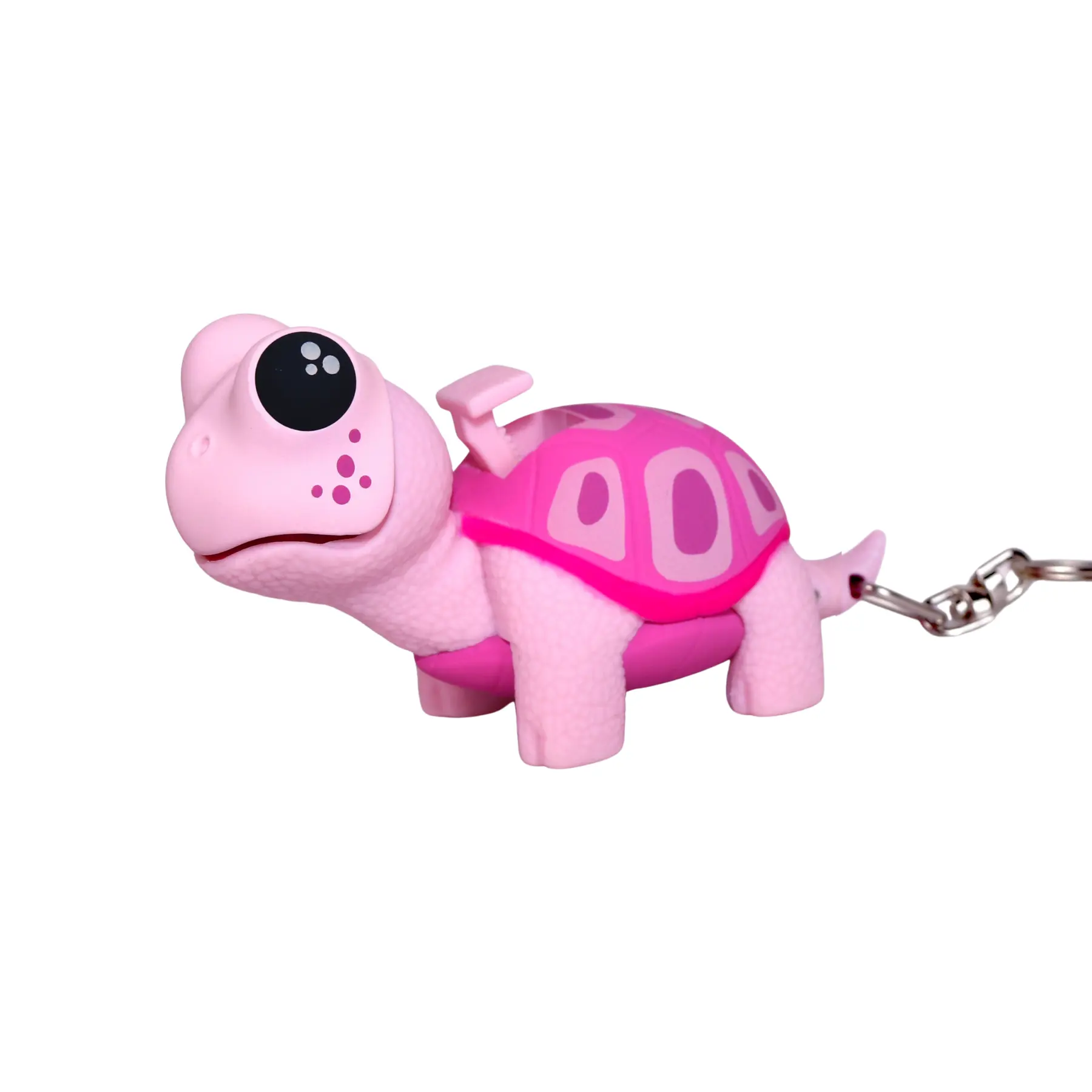 Pink Turtle WildLight Animal Carabiner Flashlight - Fun Mini Keychain Flash Lights for Kids, Nurses, Camping