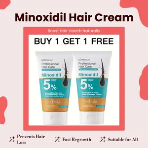 [BUY 1 GET 1 FREE]KORMESIC 5% Minoxidil Hair Growth Scalp Massage Cream with Keratin & Ginger for Men Women Prevents Loss Repairs Follicles Promotes Fast Regrowth Strengthens Roots Buy 1 Get 1 Free