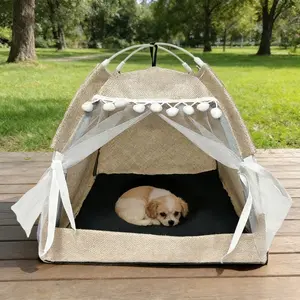 Pet tent: detachable, washable, solid cat/dog bed, winter cat house, summer breathable, foldable, Portable