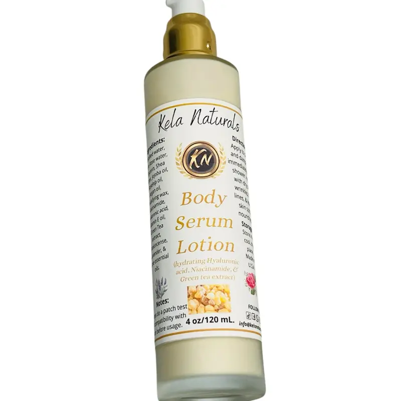 KN Body Serum Lotion With Hyaluronic Acid Niacinamide Green Tea Frankincense Rose  Moisturizing Daily Moisturizer