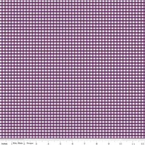 Fabric Riley Blake Basics Eggplant 1/8" Ginghams by the Quarter Yard C440-EGGPLANT