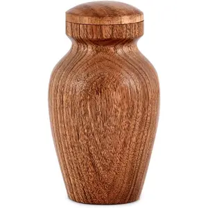 NIRMAN Decorative Urns Wood Urns for Human Ashes Beautiful Wood Urns for Human Ashes Adult Funeral Ashes Urns for Adults (2.75" x 2.75" x 5")