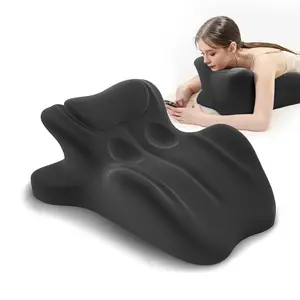 Ergonomic Memory Foam Pillow, Multi-Function Wedge Pillow with Cervical & Lumbar Support for Neck Lower Back Spinal Multi Use for Bed Office Reading Nap Sleeping Breathable Removable Cover Machine Washable Ideal Birthday Cou--ples Gift