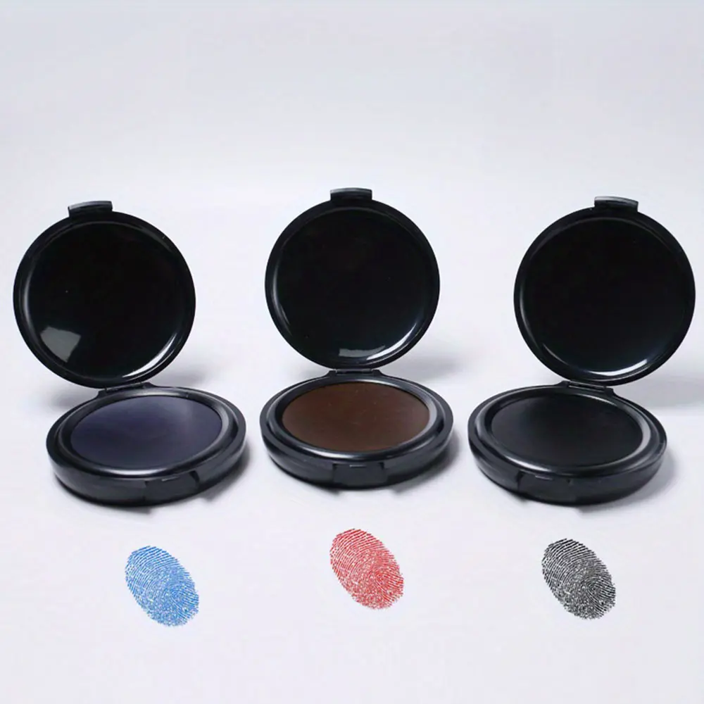 Portable Fingerprint Ink Pad for Clear Impressions, No Cleaning Mini Ink Pad, Durable Fingerprint Stamp for Contract Needs