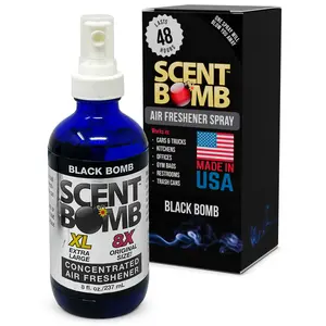Scent Bomb Black Bomb Air Freshener Spray - Long-Lasting Odor Eliminator for Home & Car, Effective Deodorizer Spray for Kitchen, Bathroom & Fresh Room