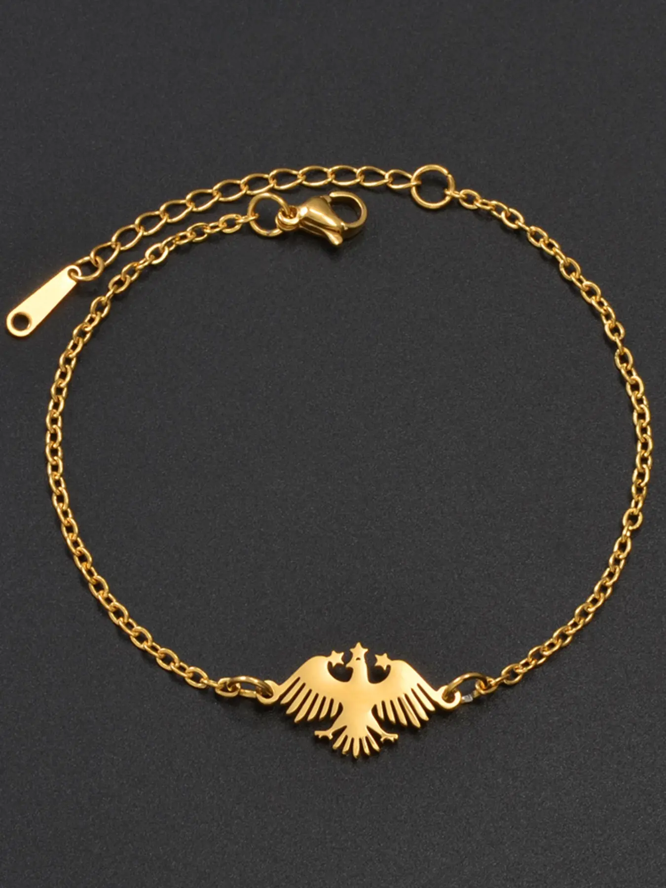 1pc Syria Eagle Flag Bracelets For Women Girls Ethnic Syrian Jewelry Stainless Steel Hand-Chain Exquisite Bracelet Fashionable Bracelet