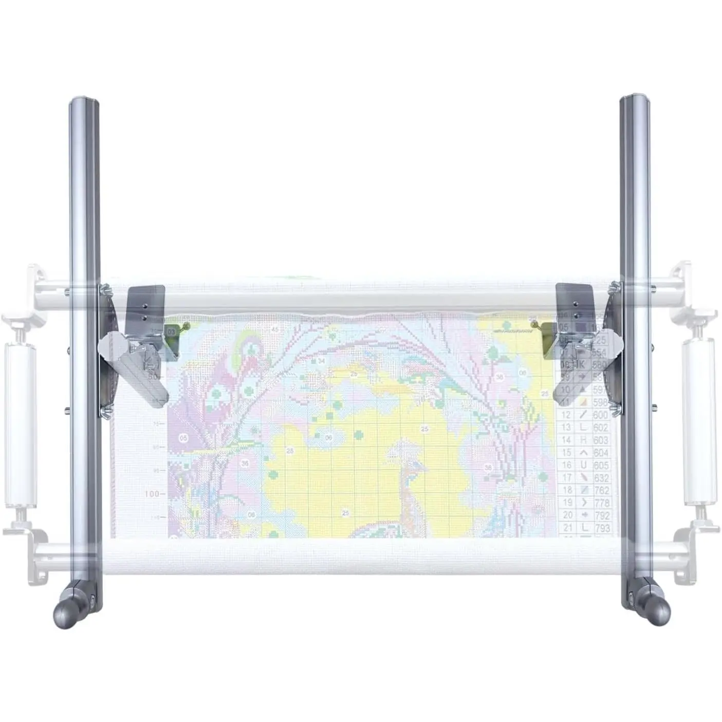 Couple Embroidery Art Cross-Stitch Stand Embroidery Frame Stand Aluminum Alloy Embroidery Frame Stand Adjustable Cross-Stitch Stand Suitable for Embroidery and Sewing (Desktop)